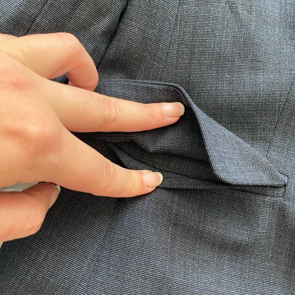 Banana Republic Navy Blue Wool Single Button Single Breasted Blazer Jacket - Picture 4 of 8